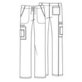 thumbnail image 4 of Cherokee Workwear Core Stretch Men & Women's Scrubs Pant Drawstring Cargo 4043, 4 of 4