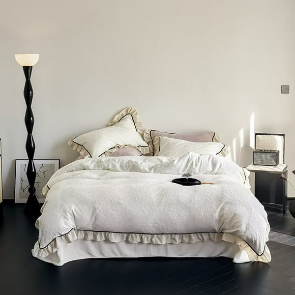 XmhyTop Bed Sheets Set, Bedding Sheets Pillowcases Kit, Twin Bed Set, Hotel Bedding, Home Decor(White)