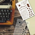 thumbnail image 5 of Typewriter Alphabet Clear Stamps Retro Texture Rubber Stamps Sheet Music Silicone Stamp Transparent Stamps, 5 of 7