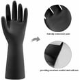 thumbnail image 2 of 4 Pairs Rubber Kitchen Dishwashing Gloves - Reusable Household Cleaning Gloves for Washing Dishes and Cleaning Tasks, Flexible Long-lasting and Non-Slip (Medium, Black), 2 of 6