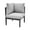 Gray, variant on Aluminum Outdoor Corner Chair Conversation Dining Chair with Waterproof Thick Cushions High Density Foam All-Weather for Balcony, Deck, Patio, Garden, Poolside, Backyard, Gray