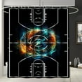 thumbnail image 2 of 4PCS Boys Shower Curtain Set - Basketball Sports Shower Curtain for Boys Bathroom Decor Basketball Shower Curtain with Bath Mat and 12 Hooks Basketball Bathroom Decor for Boys Teens Mens, 70" x 70", 2 of 6