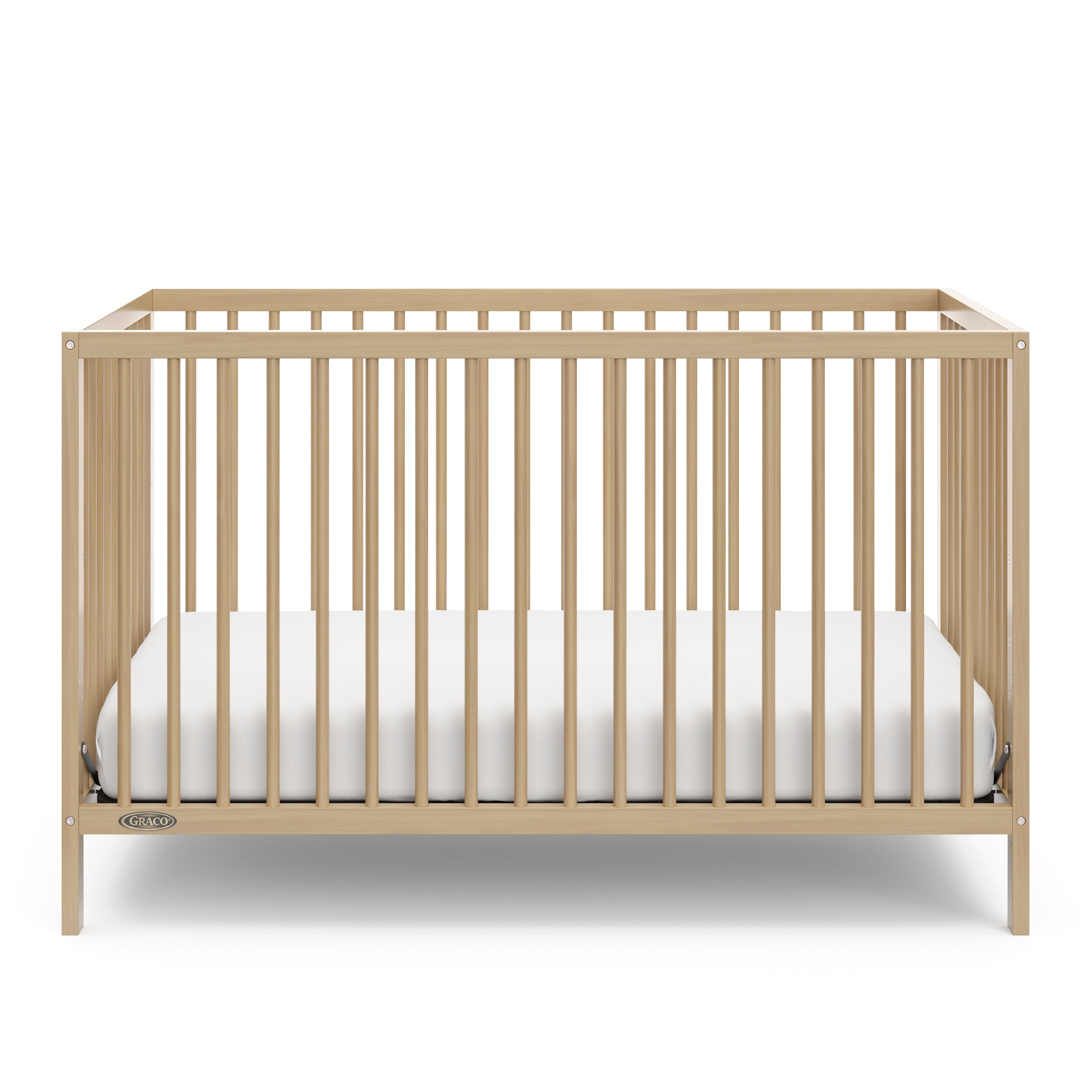 Graco Teddi 5-in-1 Convertible Crib and Premium Crib & Toddler Mattress Bundle, Driftwood