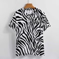 thumbnail image 3 of Animal Print Patterns Women's Short Sleeve Tops Casual Blouses T Shirt, 3 of 6