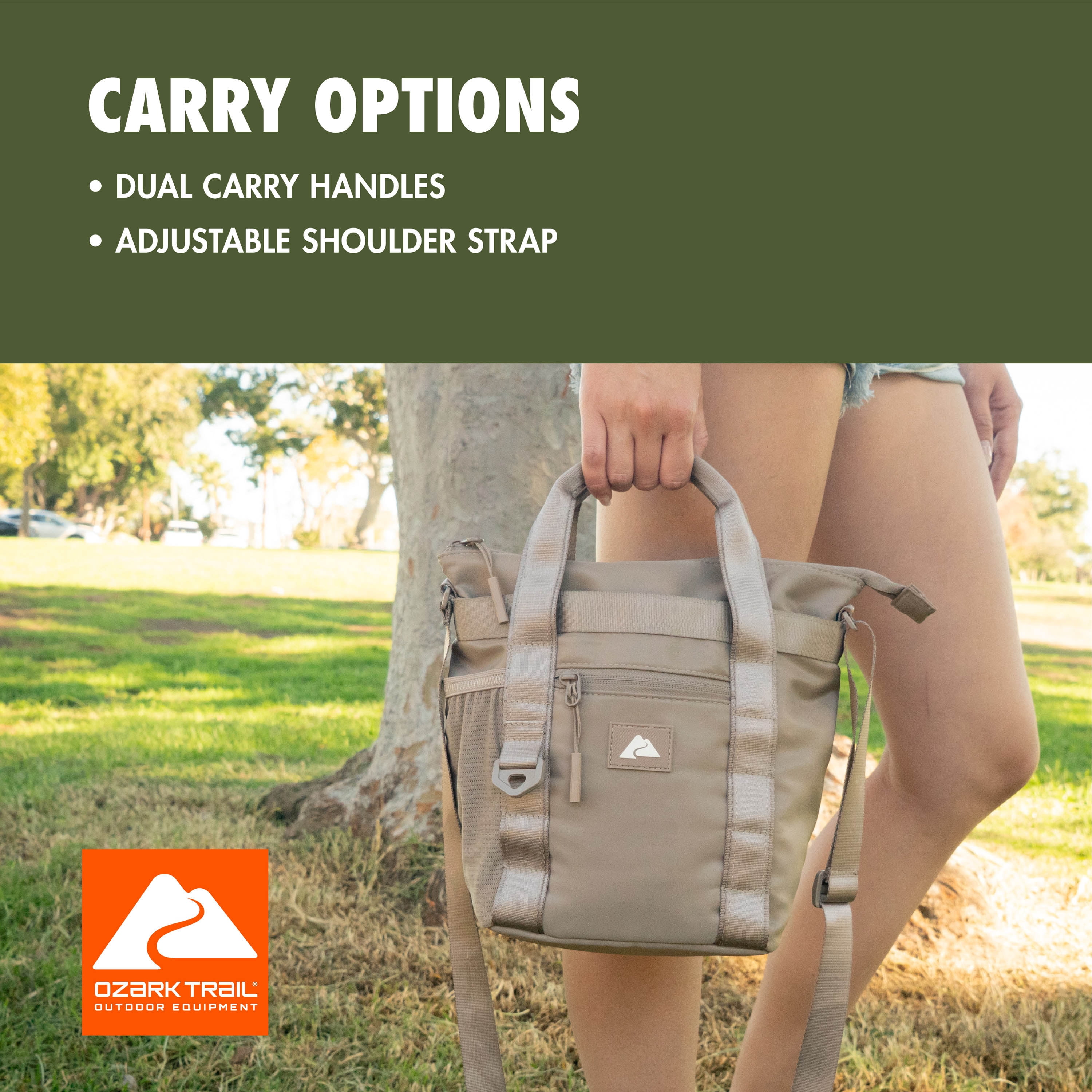 Ozark Trail 4.5L Unisex Adult/Teen Compact Polyester Shoulder Bag, Taupe
