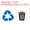 Blue, Black, variant on Uxcell Recycle Sticker Trash Can Decals 5 Inch Large Recycling Vinyl, Green/Black, 6 Pack