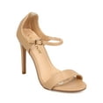 thumbnail image 1 of New Women Liliana Golden-52 Leatherette Open Toe Single Band Stiletto Sandal, 1 of 6