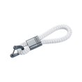 thumbnail image 4 of Llavero universal de cuero para coche con anillo en D Tejido hecho a mano Pulsera de pulsera duradera Llavero Llaves para coche Organizador Accesorios Blanco shamjiam llavero de coche, 4 of 8