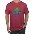 thumbnail image 1 of Wild Bobby, Colorful Rainbow Hamsa Symbol Spiritual Yoga, Pop Culture, Men Graphic Tees, Vintage Heather Red, Small, 1 of 3