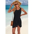 thumbnail image 3 of Vestido de bikini sin mangas con estampado de halitre, color negro, talla 2XL, 3 of 6