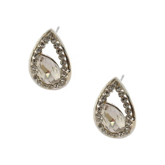 Wedding Earrings Silver Crystal Stud Earrings