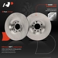 thumbnail image 3 of A-Premium 12.35 inch (313.8mm) Front Vented Disc Brake Rotors Compatible with Select Saab Models - 9-3 2006-2011, 2-PC Set, 3 of 8
