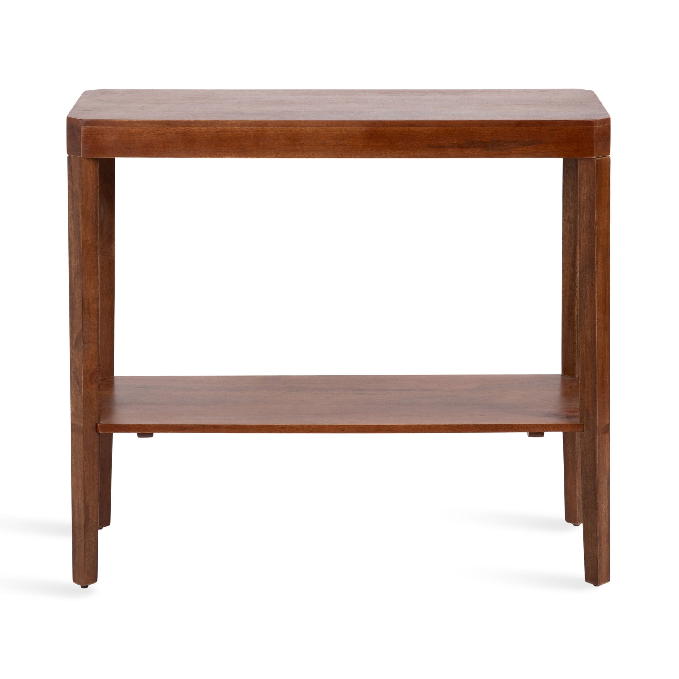 Kate and Laurel Talcott Modern Rectangle Wood Console Table, 36 x 14 x 33, Walnut Brown, Transitional Decorative Two-Tier Entryway Table for Use as a Behind Couch Table or a Bedroom Accent