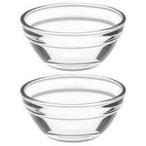 LAMIRO 2 Pcs Cake Bowl Bowls Pudding Container Transparent Glass Small Clear Dessert Glass Bowls