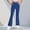 Blue, variant on Girls' Retro 70s Flare Pants - Blue Fleece Lined Kids' Pants, Stretchy Elastic Waist, Polyester Spandex, Sizes 120-170,Size 15 T