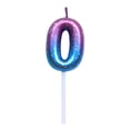 thumbnail image 2 of Inglocoh 2026 New Glitter Gradient Cake Topper Candle, Sturdy Pick Design, Ideal for Birthdays Anniversaries & Events （Number 0）, 2 of 4