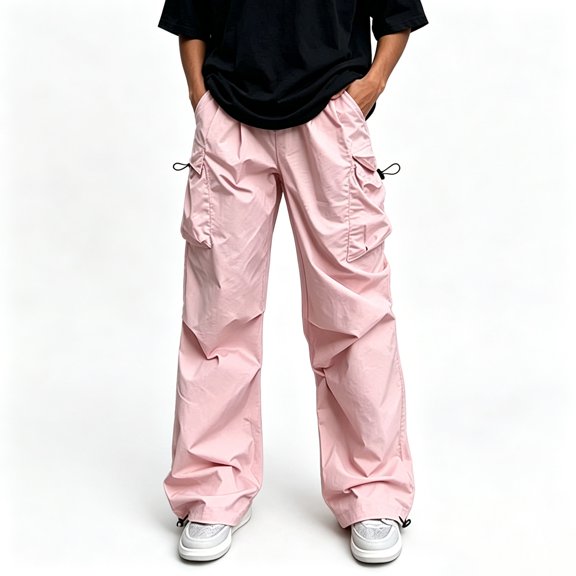 Men Stretchy Straight Cargo Sport Pants, Multi Pocket Thin Outdoor Daily Trousers S-XL