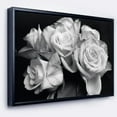 thumbnail image 2 of Designart Bunch of Roses Black and White FLOAT FRAME WALL ART, 2 of 4