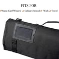 thumbnail image 2 of Bolsa enrollable para cuchillos de chef, funda resistente de lona encerada duradera, acabado profesional que garantiza un almacenamiento seguro de sus cuchillas para viajes y trabajo (8 bolsillos, 2 of 5