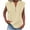 Yellow 1, variant on BLVB Summer Linen Work Tops for Women Trendy Button V Neck Short Sleeve Boho Clothes Spring T Shirts for Women