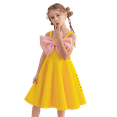 thumbnail image 2 of Girl Sleeveless Bowknot Dress Princess Birthday Party Wedding Ball Gown 3-8Y, 2 of 6