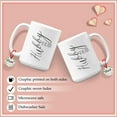 thumbnail image 6 of GIFAMI Wedding Gift, Engagement Anniversary Personalized Gifts Mug for Couples (Hubby and Wifey, 11oz. Light Blue Accent Mug), 6 of 7