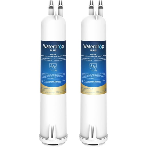 Waterdrop Plus EDR3RXD1 Replacement for Everydrop® Filter 3, 4396841, 4396710, 46-9083, 46-9030, WDP-F08 Refrigerator Water Filter, 2 Filters