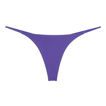 

Women s Thong Low Rise Double Layer Bikini Briefs