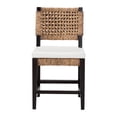 thumbnail image 3 of bali & pari Alise Mahogany wood and Seagrass BOHO Dining Chair, Natural Brown, 3 of 9