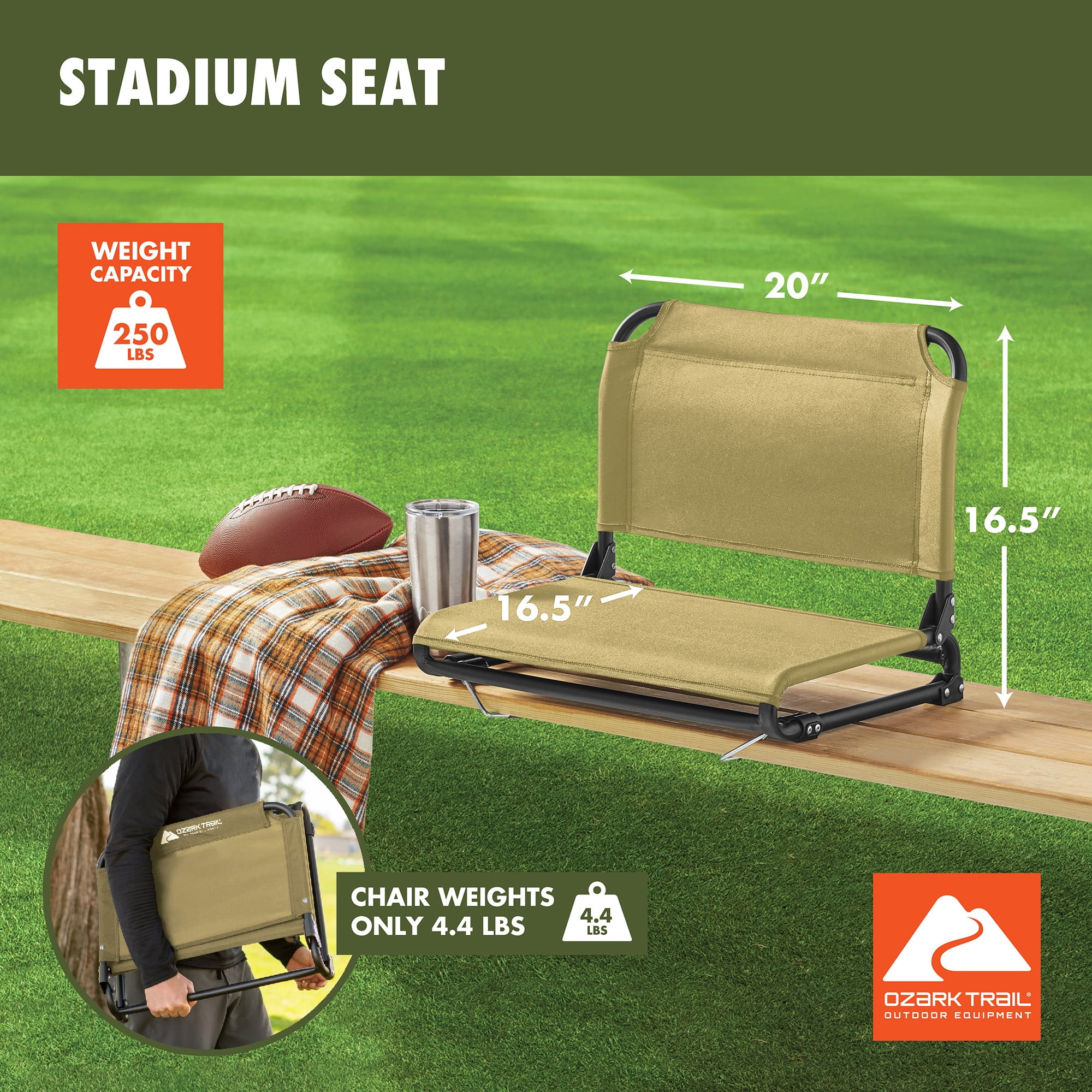 Ozark Trail Stadium Seat Gold