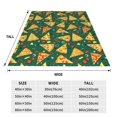 thumbnail image 3 of Balery Pizza Manta de Felpa Suave y Acogedora – Cobija de Franela Aterciopelada para Cama, Lavable y Cálida para Sofá, Mascotas, Transpirable-80"x60", 3 of 7