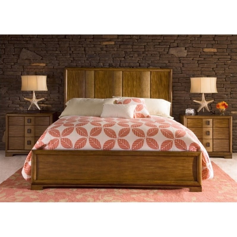 American Drew Grove Point 3 Piece Wood Bedroom Set In Warm Khaki Walmart Com Walmart Com