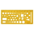 thumbnail image 4 of 23 Styles Ruler Durable K Resin Military Drawing Furniture Construction Architect Template Drafting Ruler Stencil Measuring Tool 20, 4 of 6