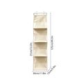 thumbnail image 3 of Over Door Hanging Storage Organizer, 4 Tier Fabric Mesh Bag with Metal Hooks for Bedroom Closet, 3 of 6
