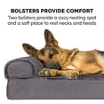thumbnail image 2 of Cama Ortopédica para Perros Furhaven Gris Platino de Felpa y Terciopelo XL con Funda Extraíble y Lav, 2 of 10