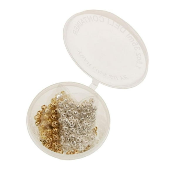 EHJRE 600pcs Assorted Metal Filigree Spacer Bead for DIY Jewelry Making Craft 4mm,