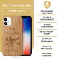 thumbnail image 7 of Case Yard Wooden Case Outside Soft TPU Silicone, Slim Fit Shockproof Wood Protective Phone Cover for Girls Boys Men and Women, Supports Wireless Charging Work Like Captain Design case for iPhone-11, 7 of 7