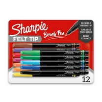 Sharpie Brush Tip Pens, Assorted Colors, 12 Count
