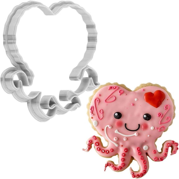 Valentines Day Octopus Cookie Cutter 4 Inch Made in USA by WONDERTORY