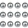 thumbnail image 2 of Zest Candle 12-Piece Ball Candles, 2-Inch, Metallic Silver, 2 of 6