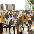 thumbnail image 5 of Yayeee Tablecloths 54" x 54" Rectangle Wrinkle Resistant Party Table Cover, Brown Flowers, 5 of 8