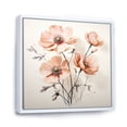 thumbnail image 2 of Designart "Minimalism in Peach and Beige Flower" Abstract Botanicals Floater Framed Canvas Wall Art, 2 of 7