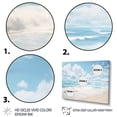 thumbnail image 3 of Designart "Simplicity Beach Landscape III" Nautical & Beach Floater Framed Wall Art Living Room, 3 of 7