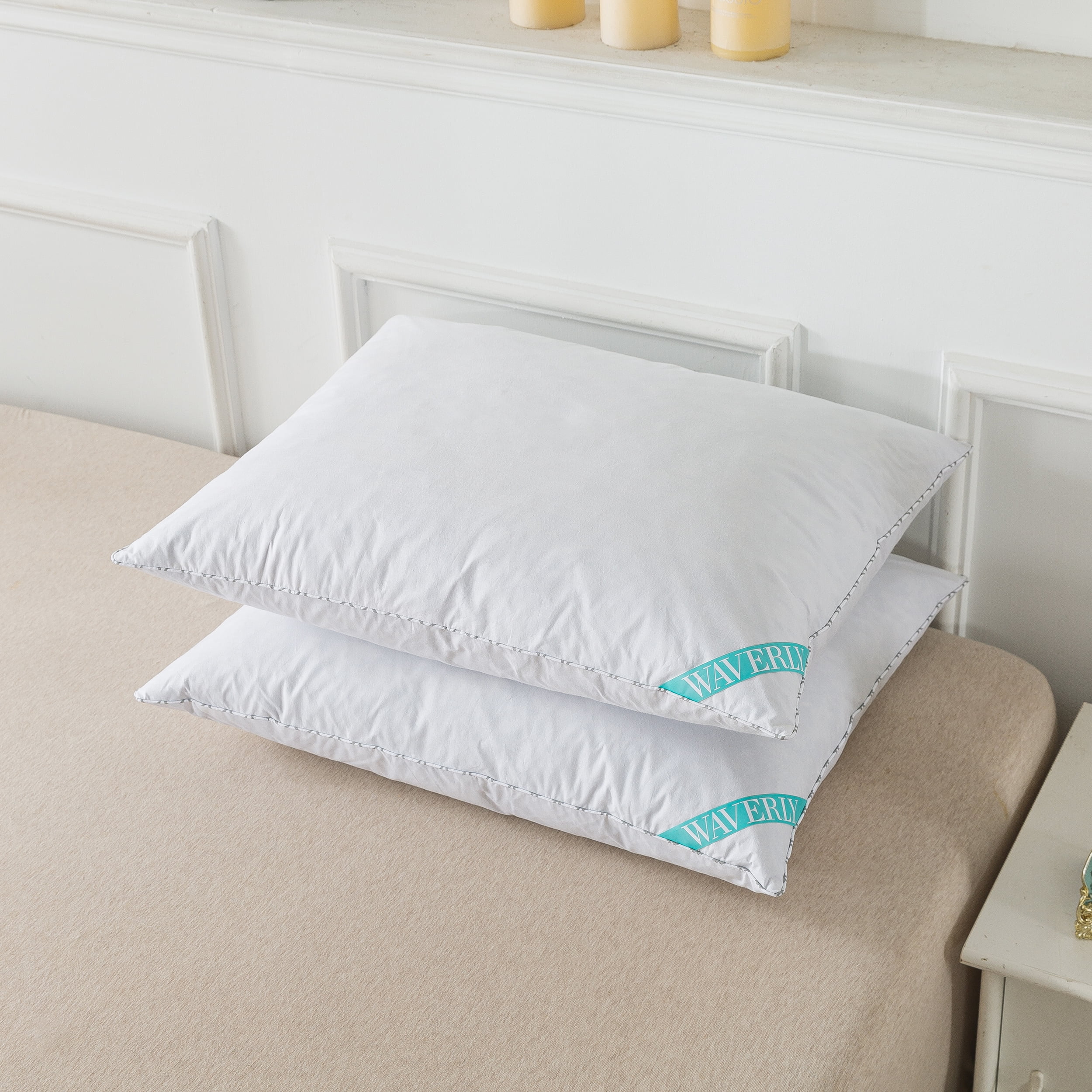 Waverly 300 Thread Count White Duck Down Pillow - King