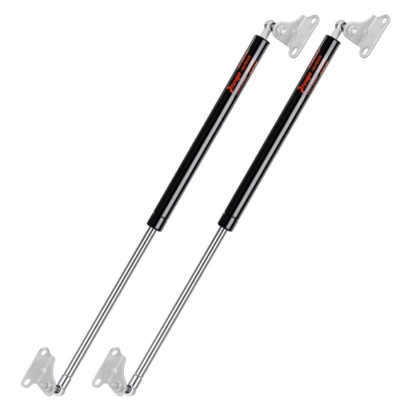 PAMAGOO 23 inch 200 lbs Gas Strut 890 N Per Prop 23" Gas Spring Shock with L-Type Mounts for Heavy Duty Bed Box Lid Window Basement Floor Door(Fit 185-215 lbs weights) QTY 2