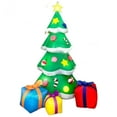 thumbnail image 1 of 7 Ft Inflatable Christmas Tree with LED Lights & Gift Boxes - Self-Inflating Outdoor Holiday Yard Decoration with Blower, Stakes & Ropes - Waterproof Fabric, 1 of 10