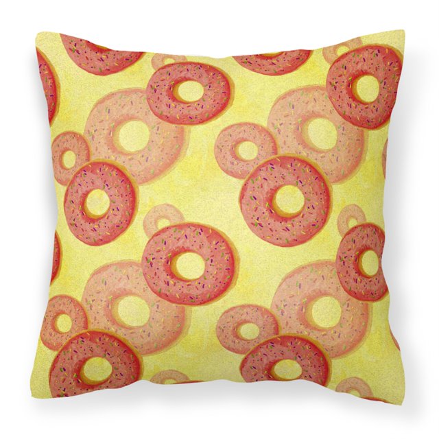 "Treasures BB7561PW1818 Watercolor Just Donuts Outdoor Canvas Pillow, Multicolor" Caroline's Treasures BB7561PW1818