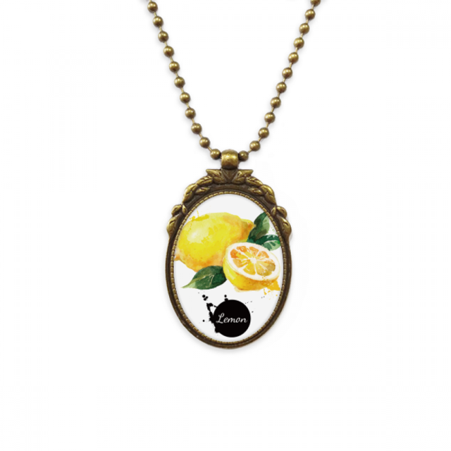 Collar colgante Limon fruta sabrosa Unbranded Vintage bronce antiguo