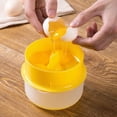 thumbnail image 4 of Filtro de clara de huevo, separador de yema con orificios de múltiples fugas cocina conveniente para pasteles(amarillo), 4 of 4