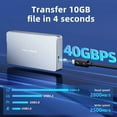 thumbnail image 3 of ACASIS Caja Mvme SSD de 40Gbps M.2 NVMe, Caja NVMe para M1/M2/pro/max, Compatible con USB4/3.2/3.1/3.0/2.0, Compatible con 2280/2260/2242/2230 B+M M-Key, Instalación sin Herramientas, 3 of 13